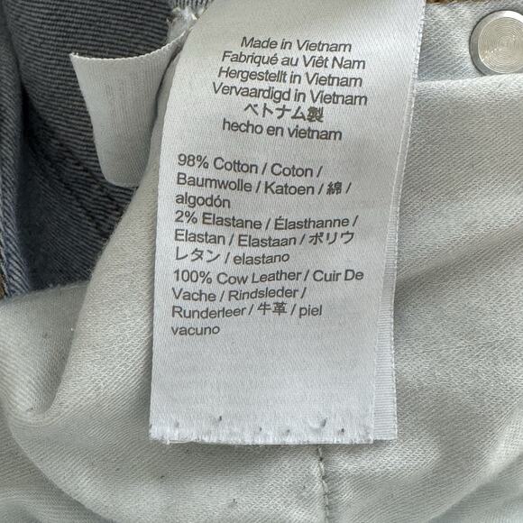 J. Crew Full Length Classic Straight Jeans Size 27 Blue High Rise Raw Hem - Picture 11 of 12